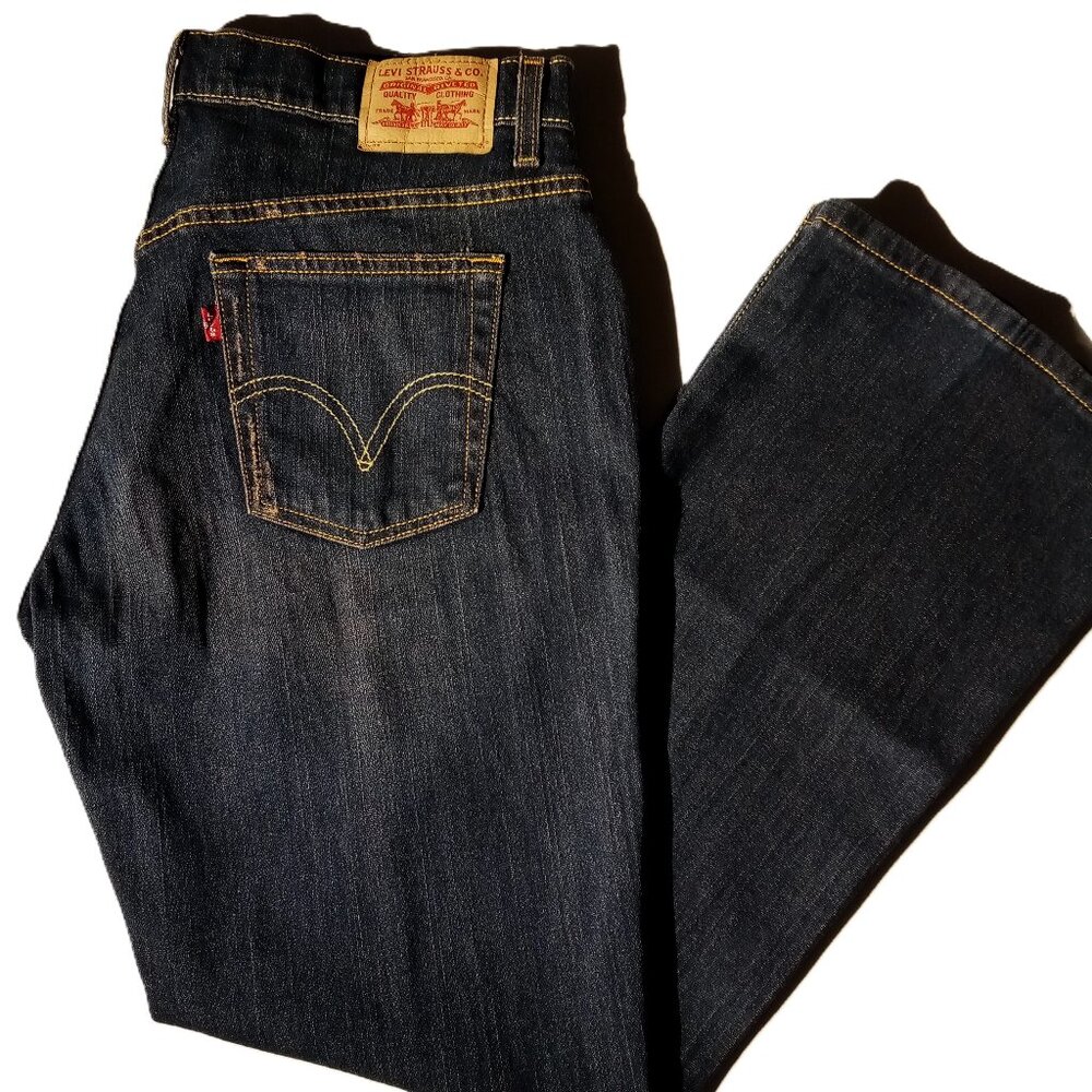 Levi's 515 Bootcut Jeans  women's 12S  Dark Wash  Stretch  30" inseam  Exc Cond.